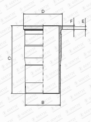 Cylinder Sleeve GOETZE ENGINE 14-451190-00