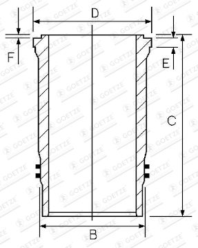 GOETZE ENGINE 14-452920-00 Cylinder Sleeve