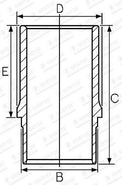 Cylinder Sleeve GOETZE ENGINE 14-684840-00