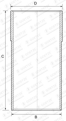 GOETZE ENGINE 14-710020-00 Cylinder Sleeve