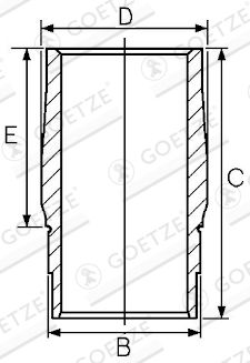 Cylinder Sleeve GOETZE ENGINE 14-740060-00