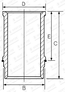 Cylinder Sleeve GOETZE ENGINE 14-740130-00