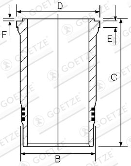 GOETZE ENGINE 15-260050-10 Cylinder Sleeve