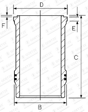 GOETZE ENGINE 15-480090-00 Cylinder Sleeve