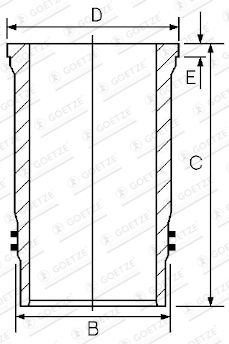 GOETZE ENGINE 15-480450-00 Cylinder Sleeve