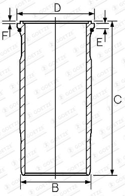 GOETZE ENGINE 15-570090-00 Cylinder Sleeve