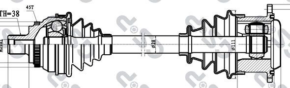 GSP 203060 Drive Shaft