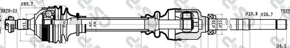 GSP 245153 Drive Shaft