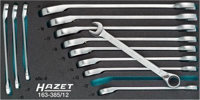 Ratchet Ring Open-ended Spanner HAZET 163-385/12