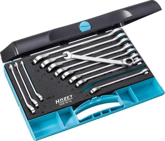 HAZET 606N/12 Ratchet Ring Open-ended Spanner