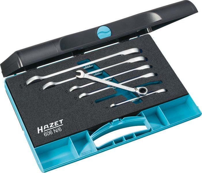 HAZET 606N/6 Ratchet Ring Open-ended Spanner