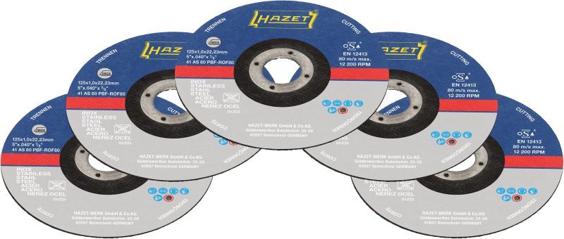 HAZET 9233-010/5 Cutting Disc Set, angle grinder