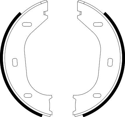 HELLA PAGID 8DA 355 050-011 Brake Shoe Set, parking brake