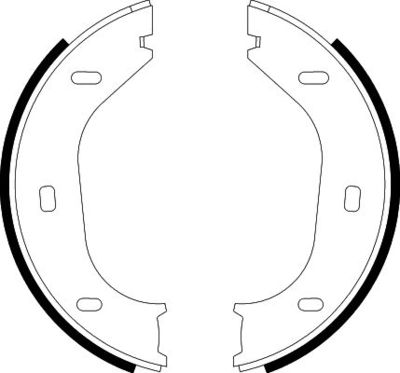 Brake Shoe Set, parking brake HELLA PAGID 8DA 355 050-011