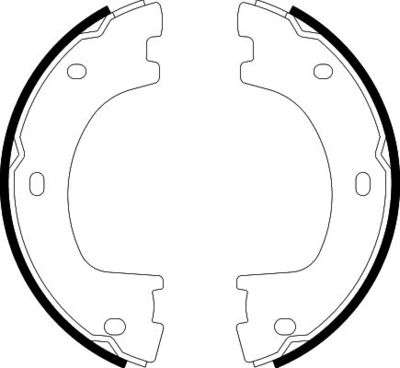 Brake Shoe Set, parking brake HELLA PAGID 8DA 355 050-071