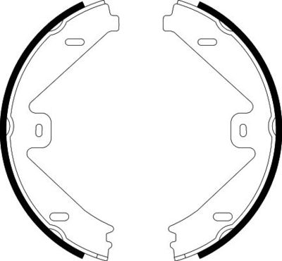 Brake Shoe Set, parking brake HELLA PAGID 8DA 355 050-081