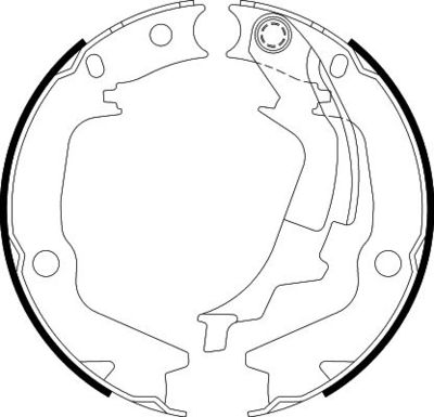 Brake Shoe Set, parking brake HELLA PAGID 8DA 355 050-131