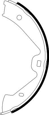 Brake Shoe Set, parking brake HELLA PAGID 8DA 355 050-221