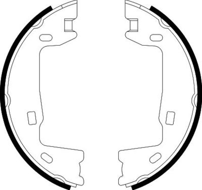 Brake Shoe Set, parking brake HELLA PAGID 8DA 355 050-321
