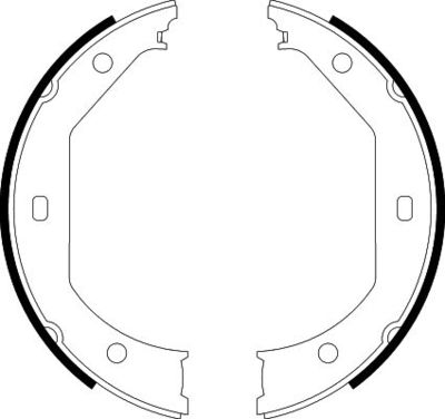 Brake Shoe Set, parking brake HELLA PAGID 8DA 355 050-381