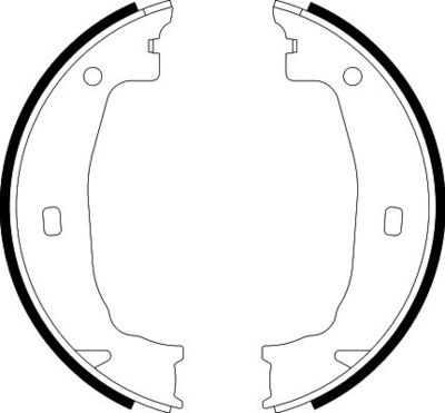 Brake Shoe Set, parking brake HELLA PAGID 8DA 355 050-391
