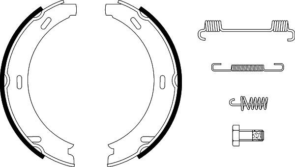 HELLA PAGID 8DA 355 050-441 Brake Shoe Set, parking brake