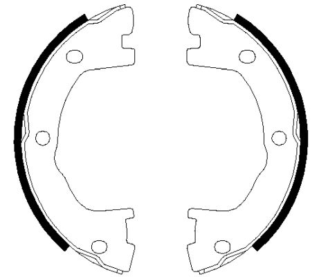 HELLA PAGID 8DA 355 050-501 Brake Shoe Set, parking brake