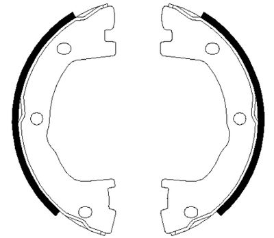 Brake Shoe Set, parking brake HELLA PAGID 8DA 355 050-501