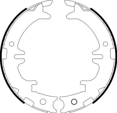 Brake Shoe Set, parking brake HELLA PAGID 8DA 355 050-541