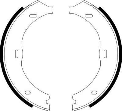 Brake Shoe Set, parking brake HELLA PAGID 8DA 355 050-561