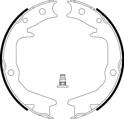 HELLA PAGID 8DA 355 050-631 Brake Shoe Set, parking brake