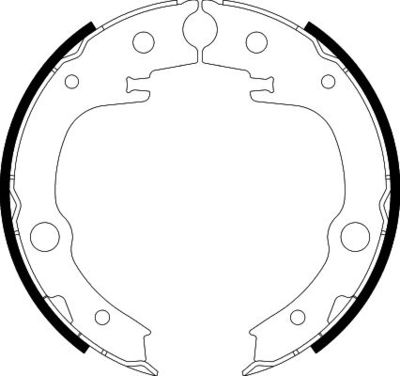 Brake Shoe Set, parking brake HELLA PAGID 8DA 355 050-651