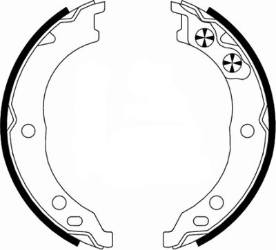 Brake Shoe Set, parking brake HELLA PAGID 8DA 355 050-671