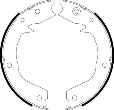 Brake Shoe Set, parking brake HELLA PAGID 8DA 355 050-701