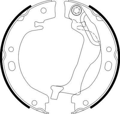 Brake Shoe Set, parking brake HELLA PAGID 8DA 355 050-741