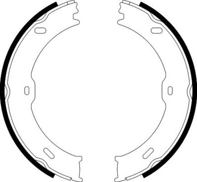 Brake Shoe Set, parking brake HELLA PAGID 8DA 355 050-761