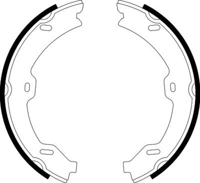 Brake Shoe Set, parking brake HELLA PAGID 8DA 355 050-781