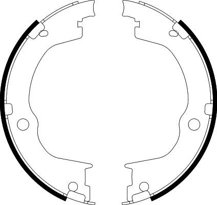 HELLA PAGID 8DA 355 050-791 Brake Shoe Set, parking brake