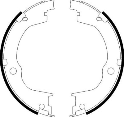 Brake Shoe Set, parking brake HELLA PAGID 8DA 355 050-791