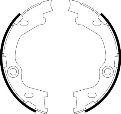 Brake Shoe Set, parking brake HELLA PAGID 8DA 355 050-811