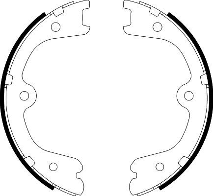 HELLA PAGID 8DA 355 050-851 Brake Shoe Set, parking brake