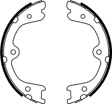 HELLA PAGID 8DA 355 050-861 Brake Shoe Set, parking brake