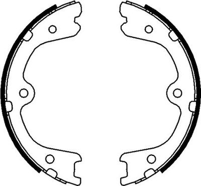 Brake Shoe Set, parking brake HELLA PAGID 8DA 355 050-861