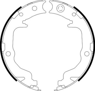 Brake Shoe Set, parking brake HELLA PAGID 8DA 355 050-871