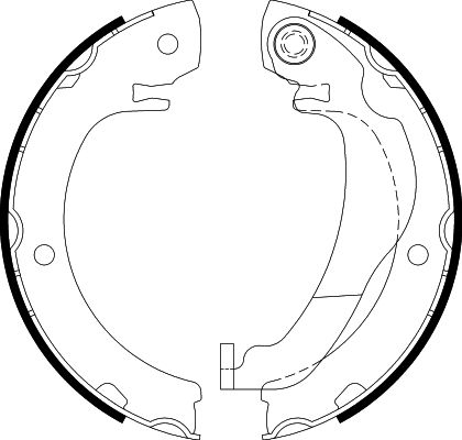 HELLA PAGID 8DA 355 051-021 Brake Shoe Set, parking brake