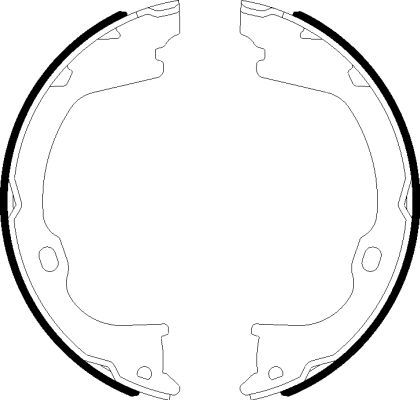 HELLA PAGID 8DA 355 051-101 Brake Shoe Set, parking brake
