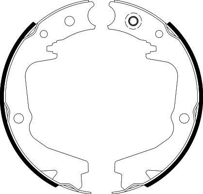 HELLA PAGID 8DA 355 051-141 Brake Shoe Set, parking brake
