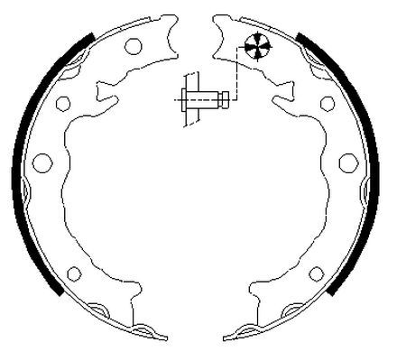 HELLA PAGID 8DA 355 051-151 Brake Shoe Set, parking brake