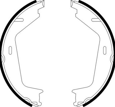 Brake Shoe Set, parking brake HELLA PAGID 8DA 355 051-161