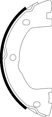 Brake Shoe Set, parking brake HELLA PAGID 8DA 355 051-171